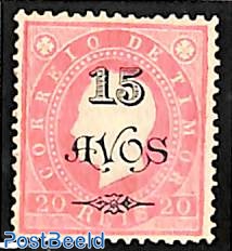 15A on 20c carmione rosa, Stamp out of set