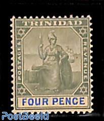 4d,  WM Crown-CA, Stamp out of set