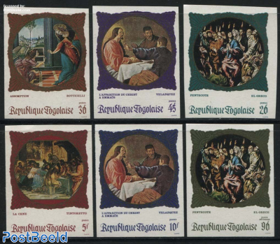 Religious Paintings 6v, imperforated