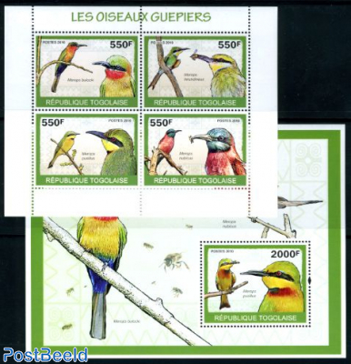 Bee-eater birds 5v (2 s/s)