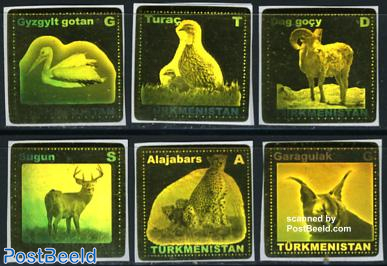 Animals, gold foil stamps