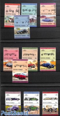 Automobile stamps with SPECIMEN overprints