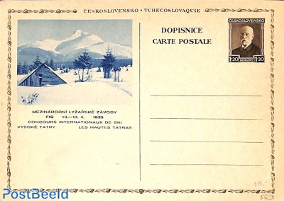 Illustrated postcard, Ski concours