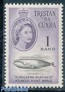 1R, Whale, Stamp out of set