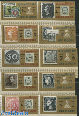 Stamp centenary 10v imperforated