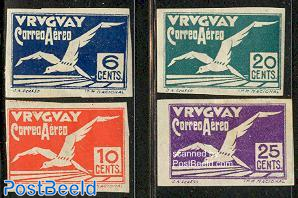Airmail 4v imperforated