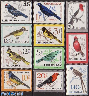 Airmail, birds 11v