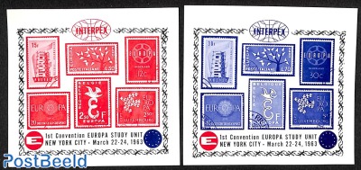 2x Interpex promotion seal s/s, New York 1963
