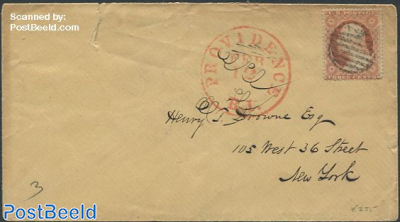 Small envelope to New York with George Washington stamp