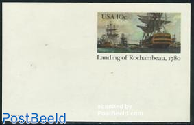 Postcard, Landing of Rochambeau