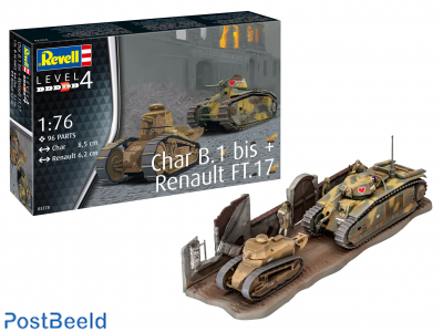 Char. B.1 bis & Renault FT.17 Revell #03278 1:76
