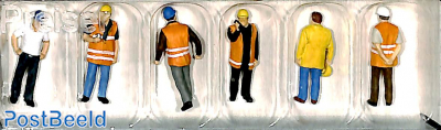 Workers with safety jackets