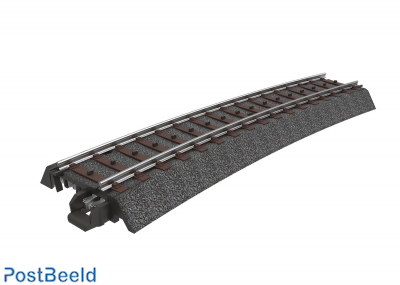 C-track ~ Curved track R3 15° (removable roadbed slopes)