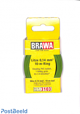 10 meter wire 0.14mm, green