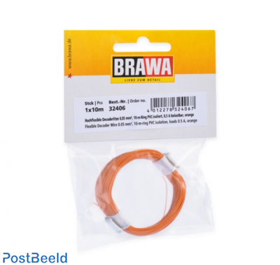 10m Decoder Wire 0.05mm - Orange