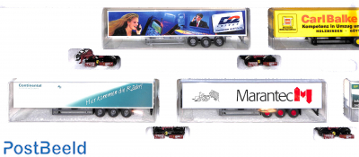 Kombirail Transport System with 5 privately owned semi trailers