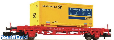Container car with Deutsche Post container