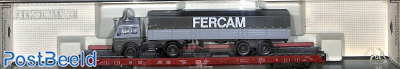 8 axle low floor wagon for the transportation of lorries and articulated lorries, FERCAM truck