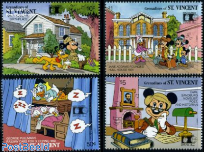 Columbian stamp expo 4v, Disney