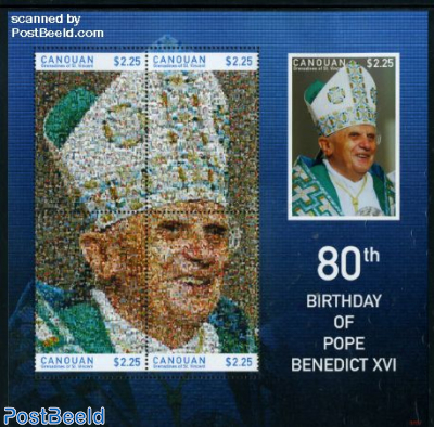 Canouan, Pope Benedict XVI 4v m/s
