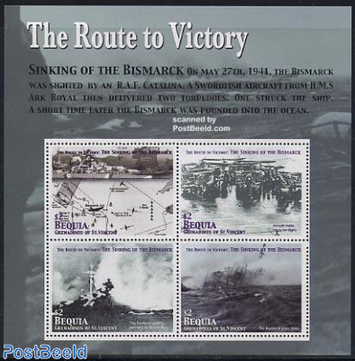 Bequia, Sinking the Bismarck 4v m/s