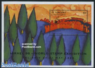 Israel 98 s/s, with overprint