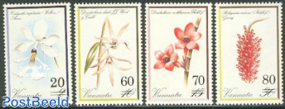 Orchids, overprints 4v