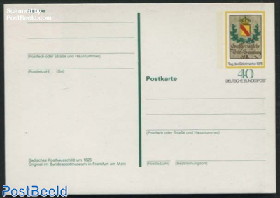 Postcard 40pf, Stamp Day