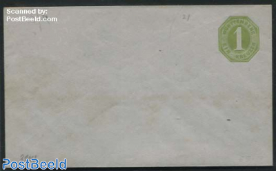 Envelope 1Kr, yellowgreen