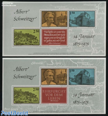 Albert Schweitzer 2 s/s, German text