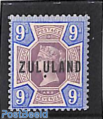 Zululand, 9d, Stamp out of set
