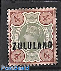 Zululand, 4d, Stamp out of set