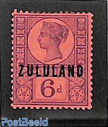 Zululand 6d, Stamp out of set