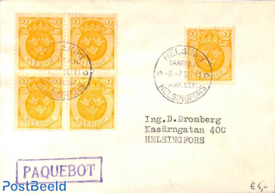 Ship mail to Helsingfors