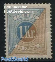 Postage due, 1Kr, perf. 13, stamp out of set