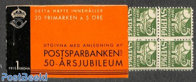 Postal saving bank, type II, booklet with 20 stamps