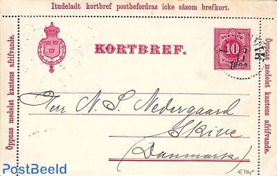 Card letter 10ö, used
