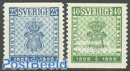 Stamp centenary 2v
