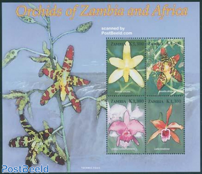 Orchids 4v m/s, Ansellia Africana