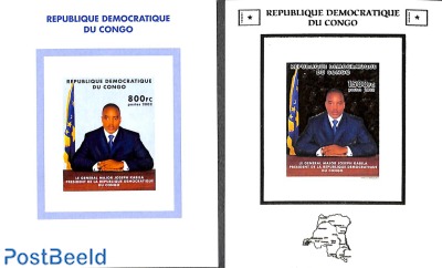 Joseph Kabila 2 s/s, imperforated