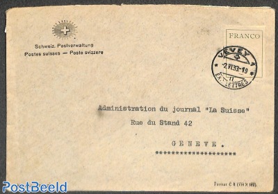 Letter with Franco stamp II (circle 16.8mm)