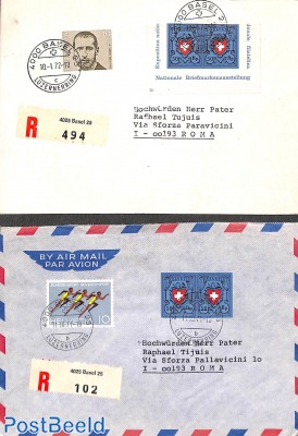 2 covers, both with stamps from NABA s/s