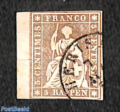 5 Rappen, Munich print, used