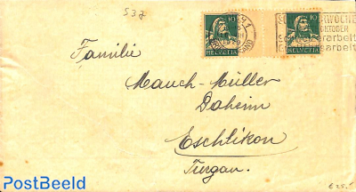 Envelope and card to Lungau