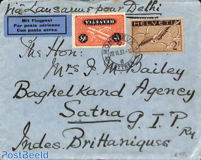 Airmail from Montreux with its mark