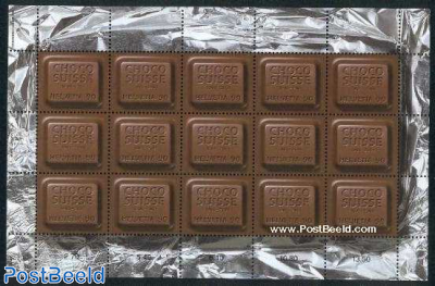 Choco Suisse minisheet (fragrant stamps)