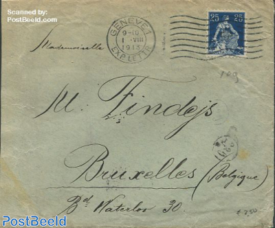 Envelope from Geneve to Brussel