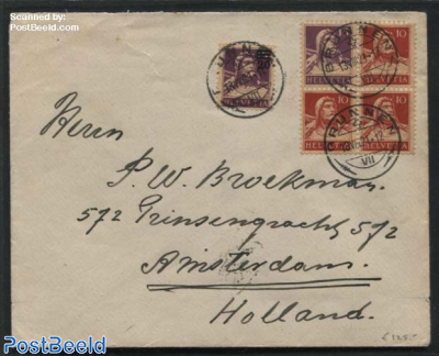 Envelope with combination block to Holland
