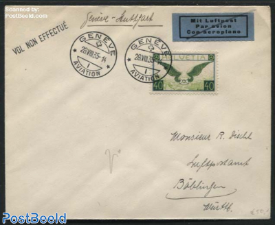 Airmail letter from Geneva to Boeblingen