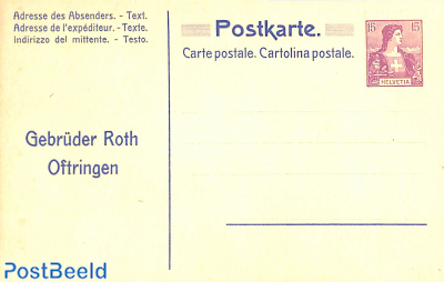 Private Postcard 15c, Gebr. Roth